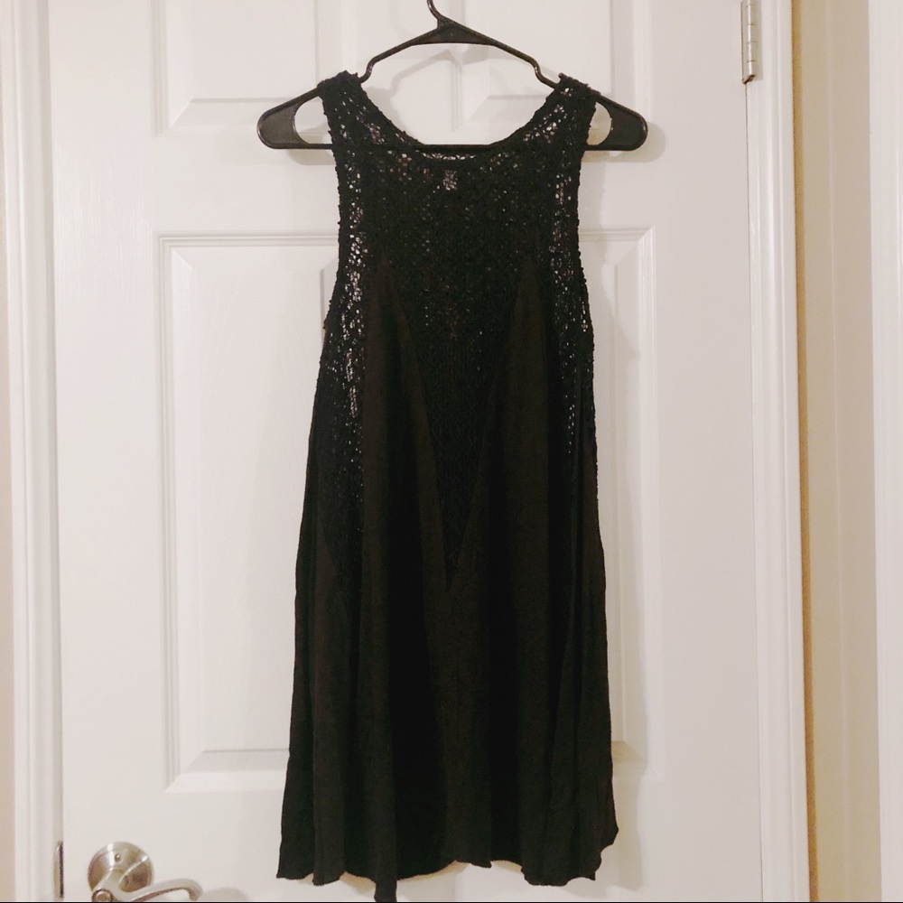 Billabong Black Crochet Dress/Coverup